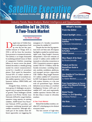 The September-October 2026 issue of the Satellite Executive Briefing